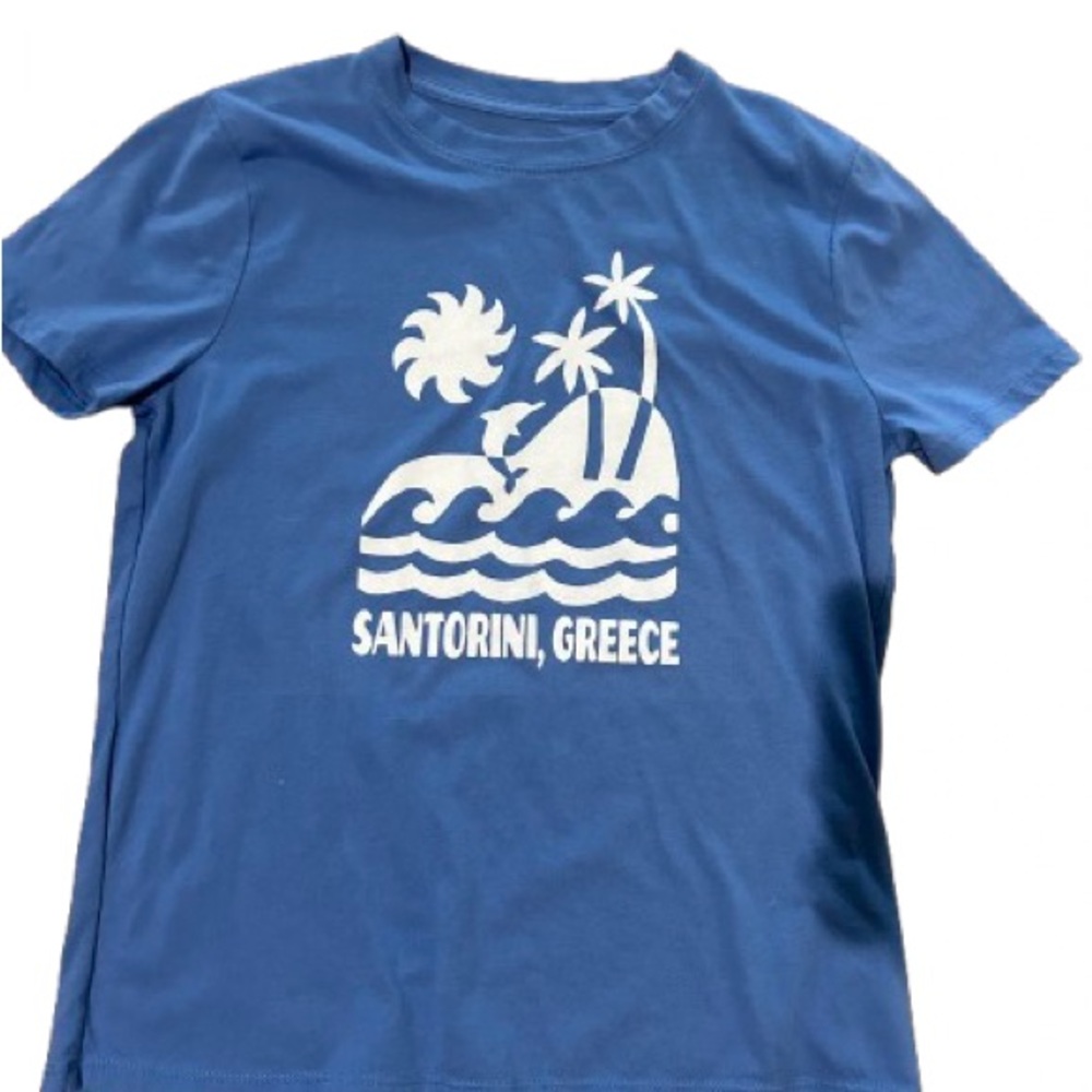 Abercrombie Kids Blue Short Sleeve Tee with Coastal Graphics